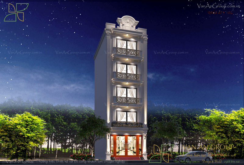 Không gian ban đêm của khách sạn mini Sapa Romance Hotel