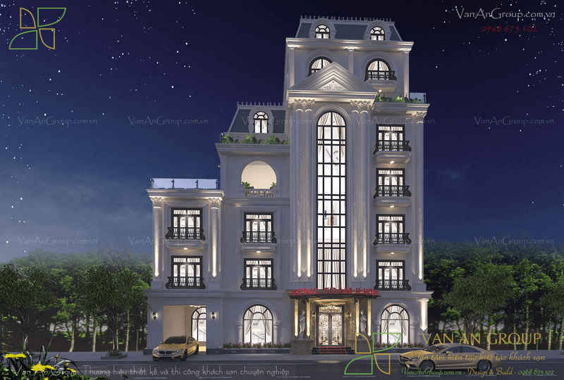 Chiếu sáng mặt tiền về đêm