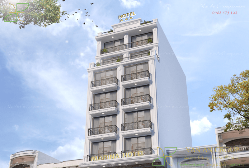 Không gian khách sạn thoáng đãng, rộng mở