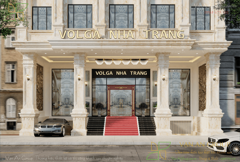 Sảnh chính khách sạn Volga Hotel cuốn hút bởi sự sang trọng và quyền quý
