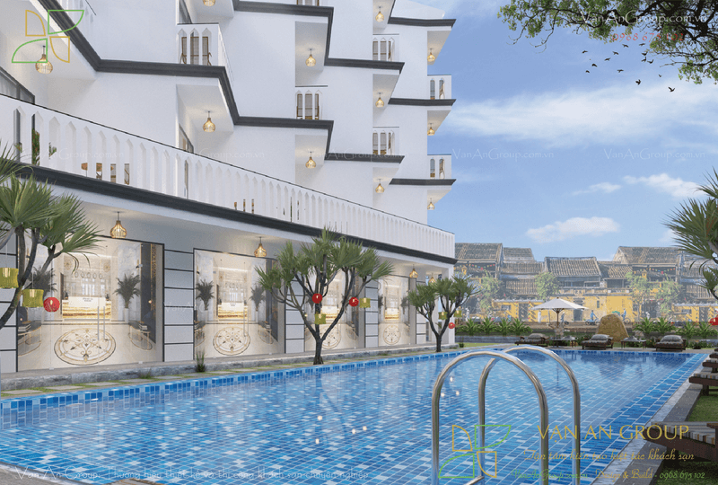 Thiết kế bể bơi góp phần thu hút và nâng cấp trải nghiệm tại Gem Riverside Hotel