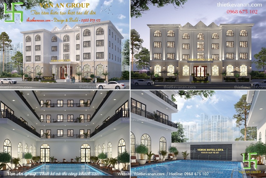Mẫu thiết kế khách sạn sang trọng và đẳng cấp Venus Hotel & Spa