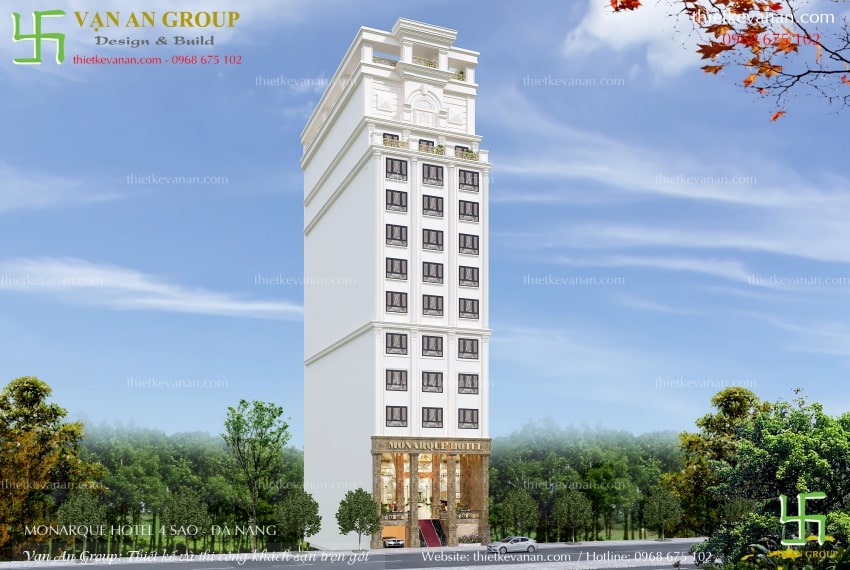 Kiệt tác thiết kế khách sạn 4 sao tại Đà Nẵng mang phong cách kiến trúc Châu Âu tinh xảo