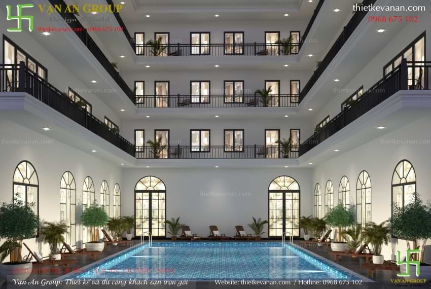 Mẫu thiết kế khách sạn 4 tầng tại Hội An đẹp cuốn hút