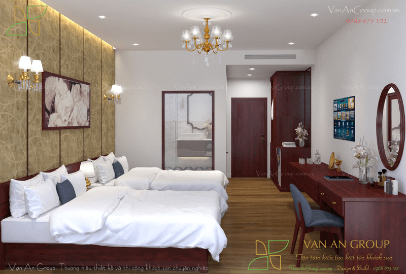 Nội thất thiết kế sang trọng với vật liệu gỗ cao cấp