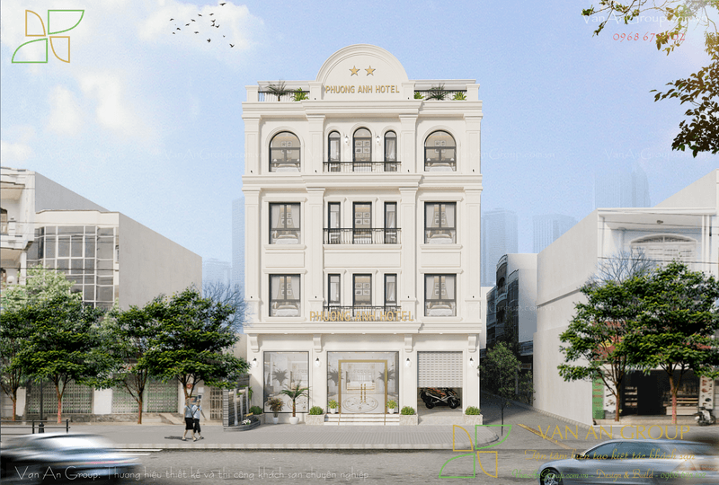Mẫu thiết kế khách sạn 4 tầng Phương Anh Hotel