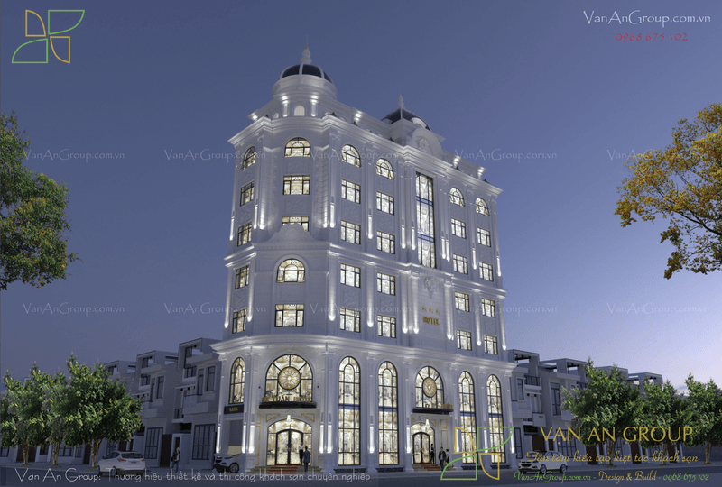 Phối cảnh ban đêm lung linh của Đức Tuấn Hotel