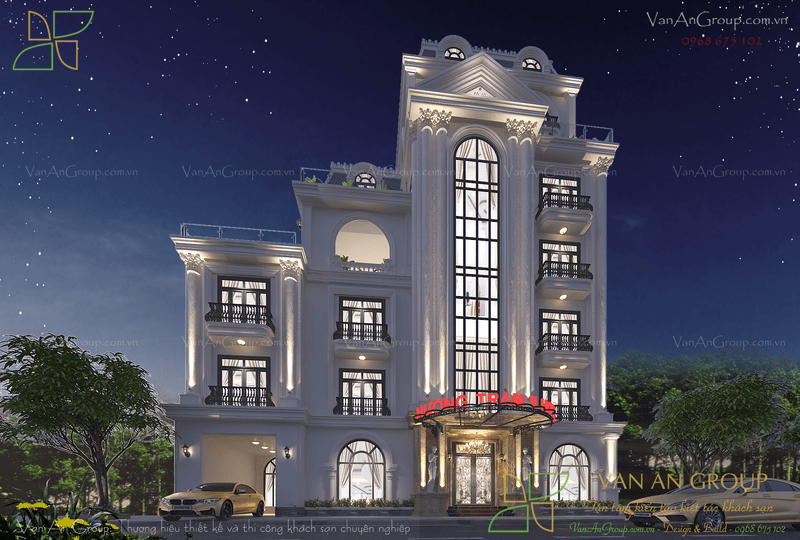 Phối cảnh ban đêm lung linh của Hương Tràm II Hotel