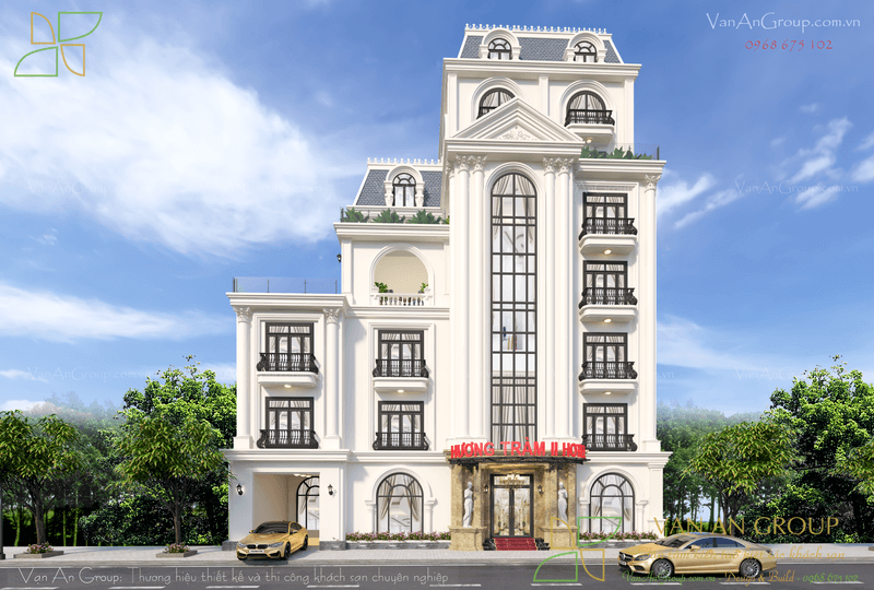 thiết kế khách sạn 6 tầng đẹp Thiết kế khách sạn 6 tầng Hương Tràm II Hotel