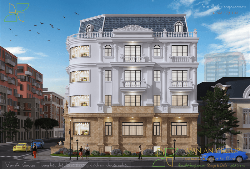 Tổng thể kiến trúc khách sạn Minh Thái Hotel tại Phú Lý, Hà Nam