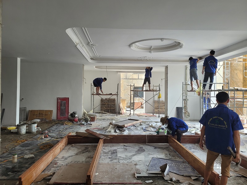 Thi công cải tạo nhà hàng tiệc cưới trung tâm tổ chức sự kiện tại khách sạn