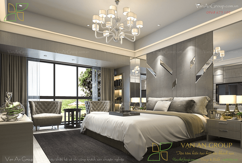 Mẫu thiết kế nội thất khách sạn phong cách Luxury
