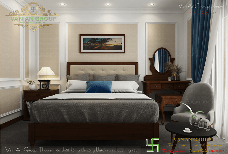 Mẫu thiết kế nội thất phòng Deluxe khách sạn 5 sao