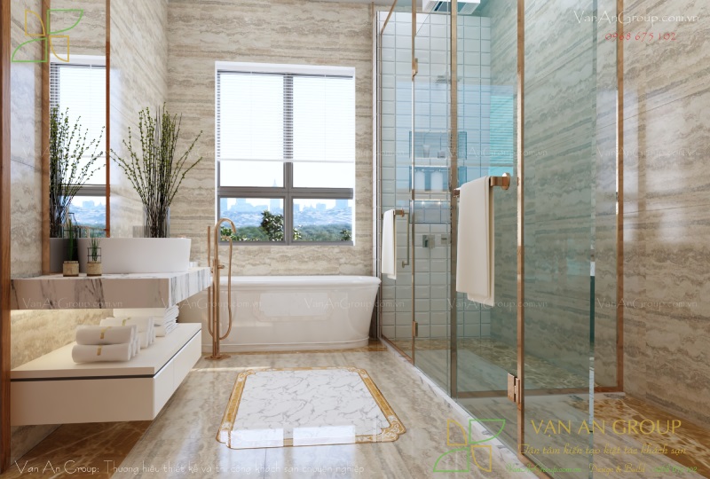 Thiết kế phòng tắm khách sạn 3 sao