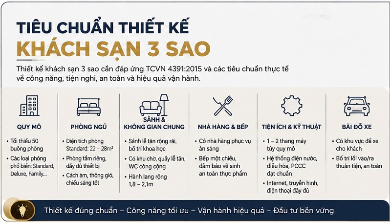 Tiêu Chuẩn Thiết Kế Khách Sạn 3 Sao