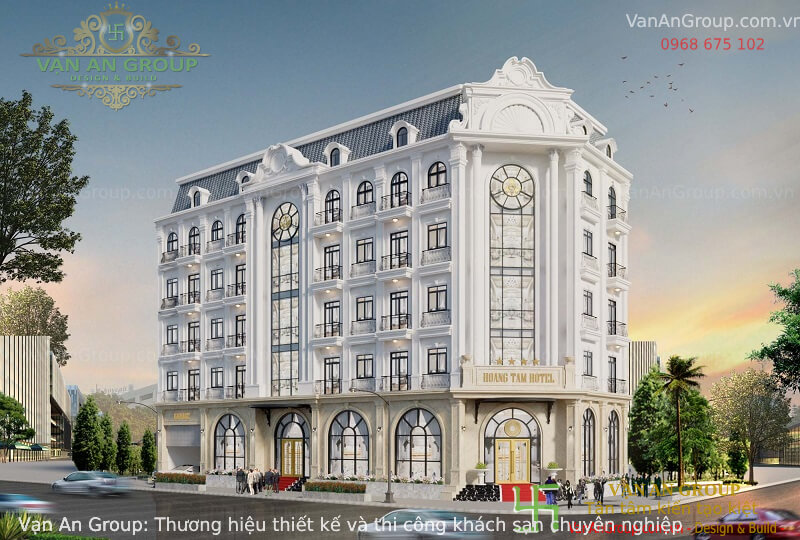 Mẫu thiết kế khách sạn 4 sao: Hoàng Tâm Hotel