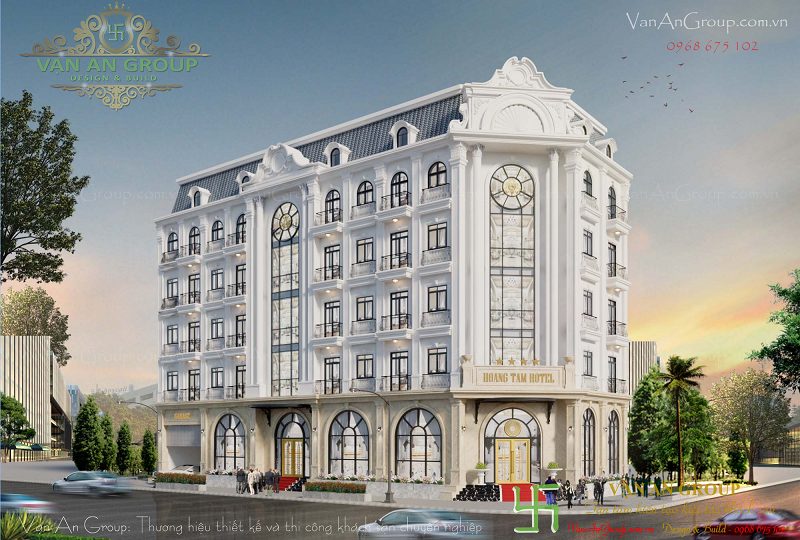 Mẫu thiết kế khách sạn phong cách Tân Cổ Điển - Hoàng Tâm Hotel