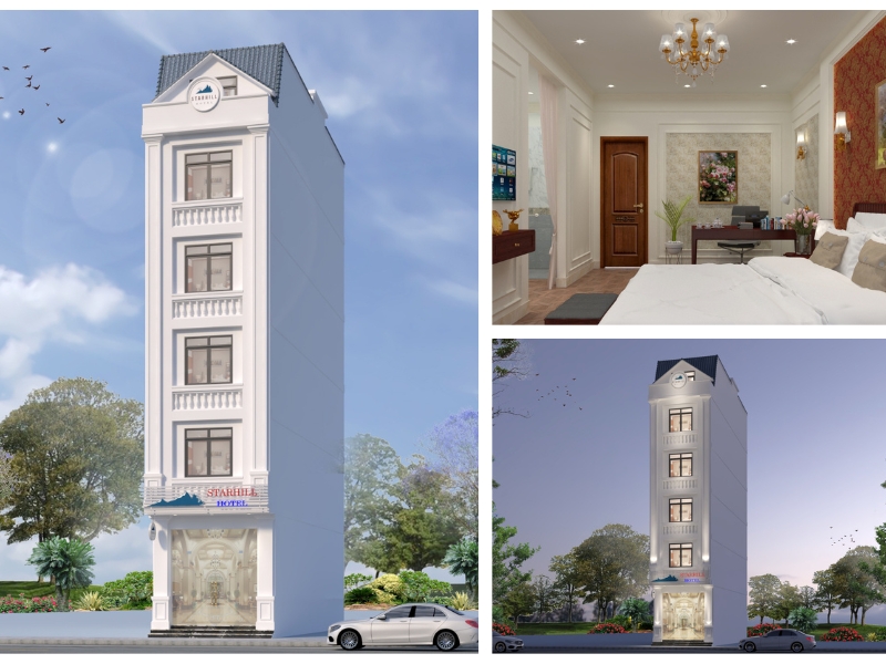 Nội thất khách sạn mini 200m2 đều được sử dụng chất liệu chất lượng