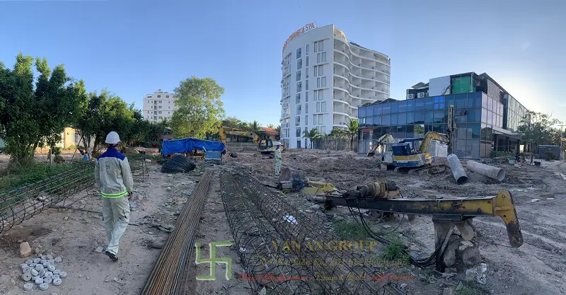 Chuẩn bị mặt bằng thi công