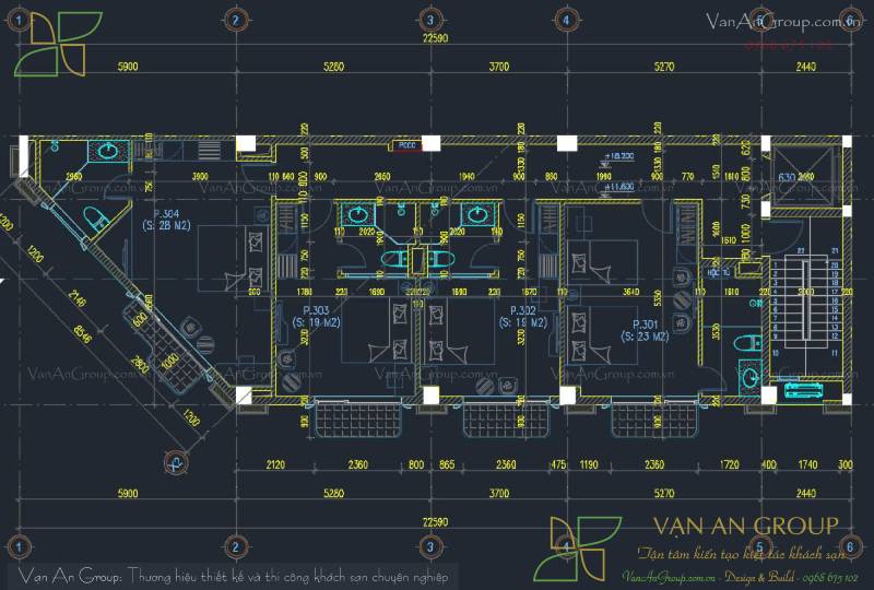 Bản vẽ thiết kế khách sạn mini cần chi tiết, đầy đủ và rõ ràng