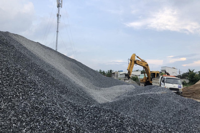 Đá sử dụng trong giai đoạn thi công phần thô