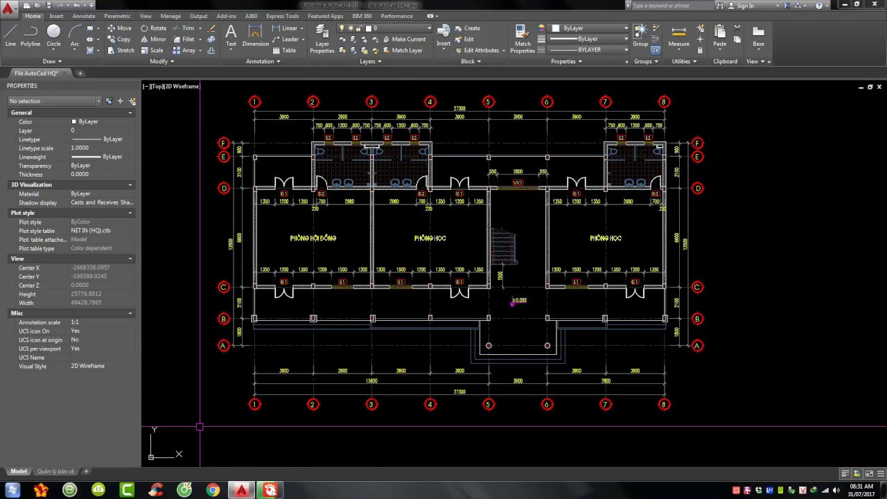 Giao diện phần mềm AutoCAD