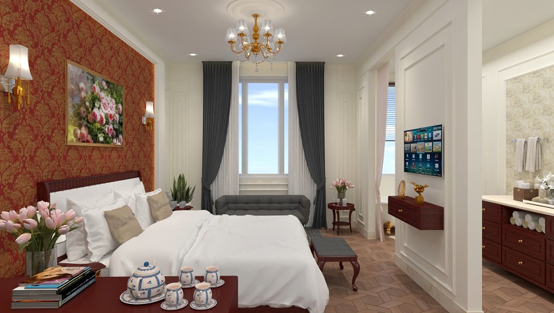 Giường khách sạn 5 sao phong cách hiện đại