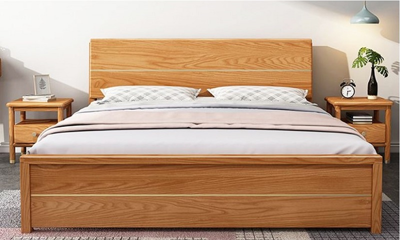 Giường ngủ khách sạn 5 sao làm từ gỗ sồi phong cách hiện đại - GN1012