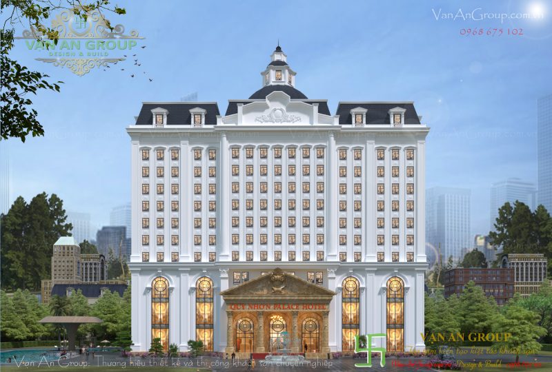 Mẫu thiết kế khách sạn 5 sao Quy Nhơn Palace Hotel - Thiết kế kiến trúc Tân Cổ Điển