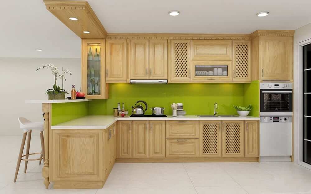 Sản phẩm tủ bếp gỗ tần bì