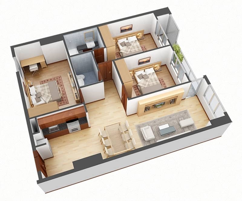 Bản vẽ triển khai nội thất 3D - 3