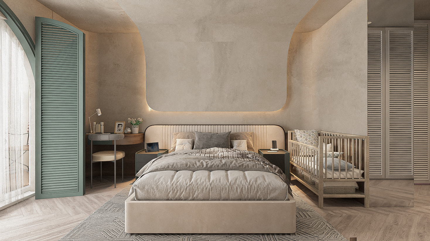 Mẫu phòng ngủ phong cách Wabi sabi