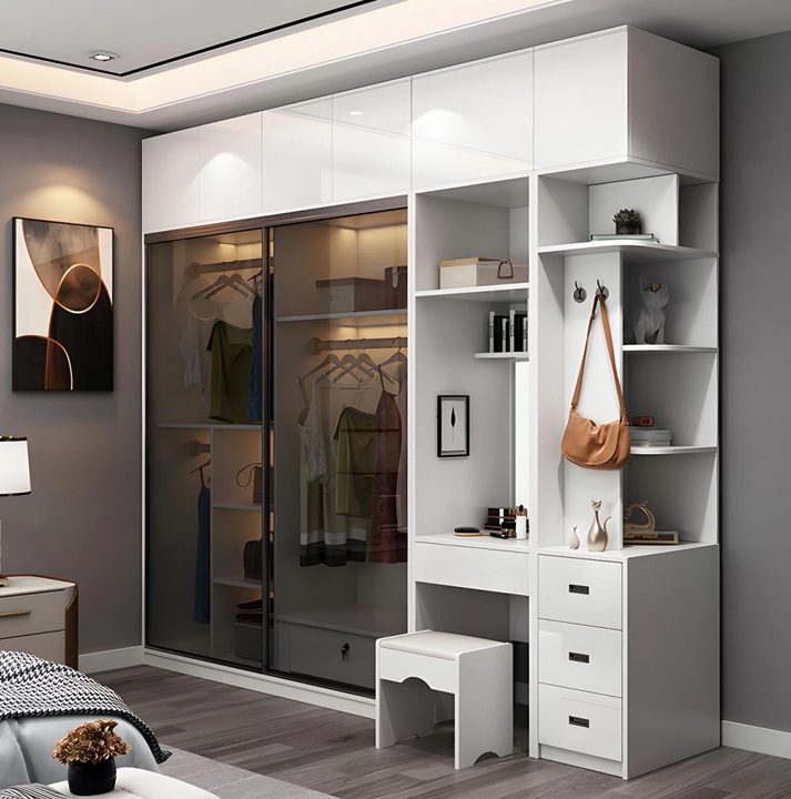 Tủ quần áo kết hợp với giá treo đồ
