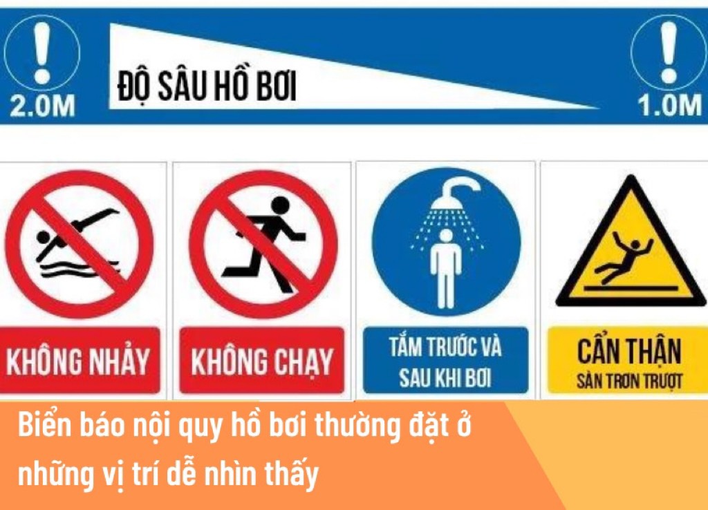 Biển nội quy hồ bơi khách sạn thông qua hình ảnh