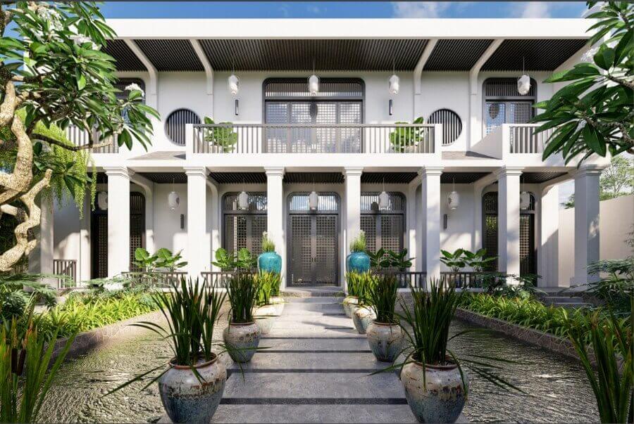 Màu chủ đạo trắng nâu cổ điển