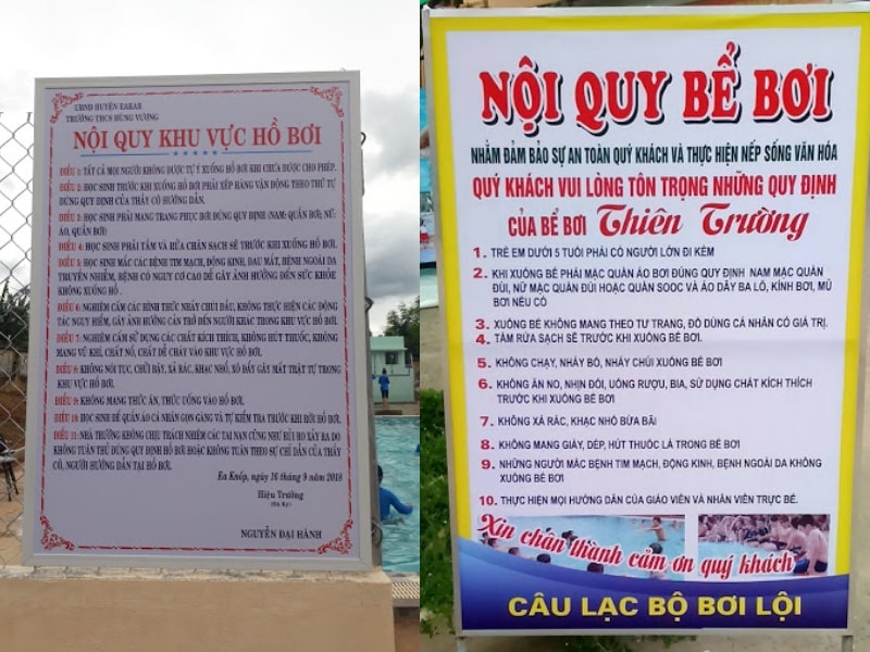 Nội quy hồ bơi khách sạn có vai trò quan trọng