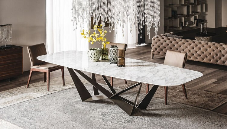 Mặt bàn làm từ đá Marble