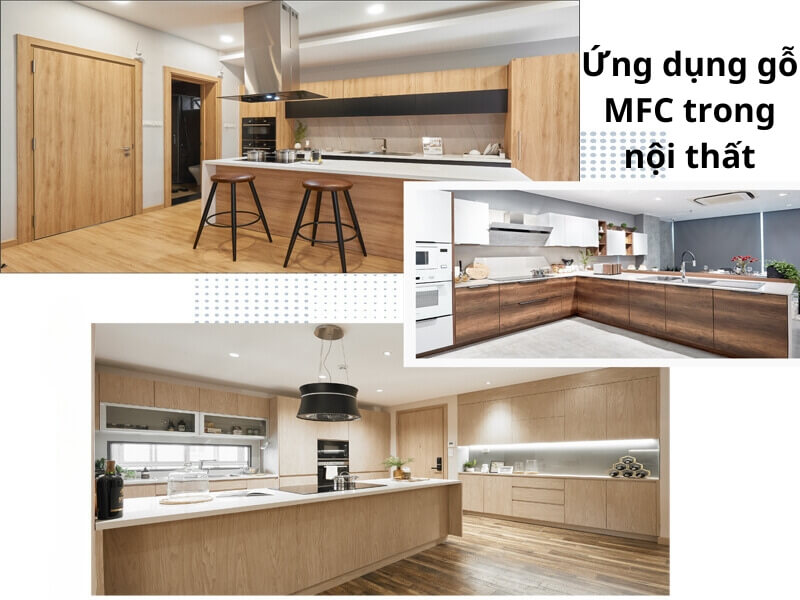 Một số sản phẩm nội thất được làm từ gỗ MFC
