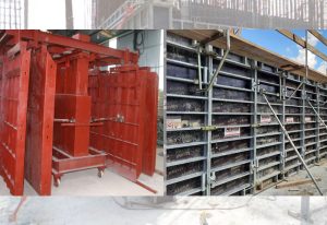 Cốp pha định hình là loại cốp pha được sản xuất từ các tấm thép, nhôm, nhựa, gỗ theo kích thước tiêu chuẩn