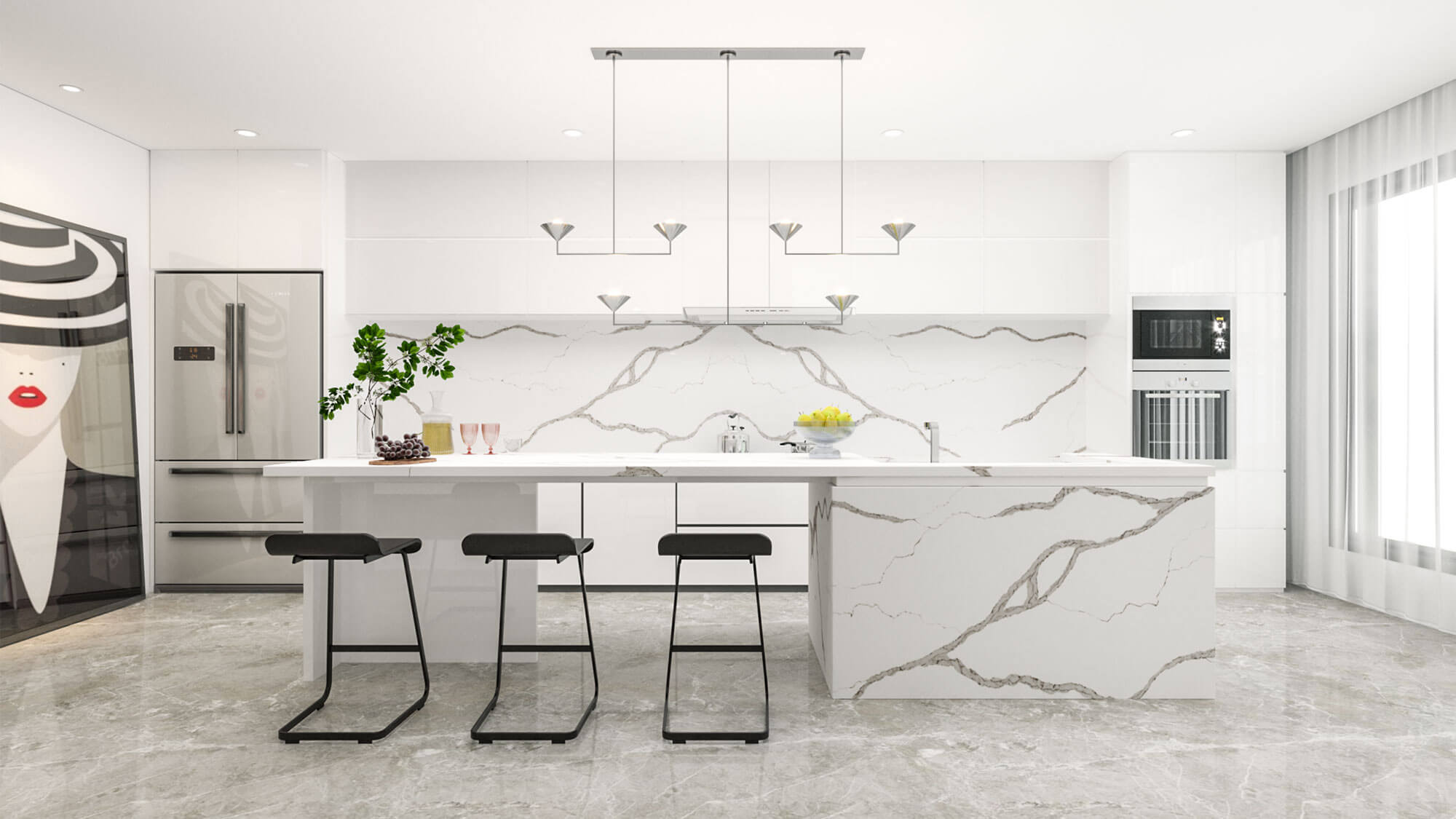 Đá marble nhân tạo