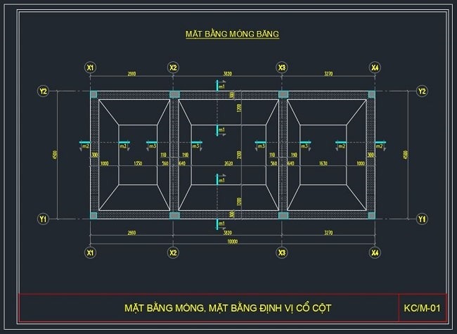 Mặt bằng định vị cổ cột