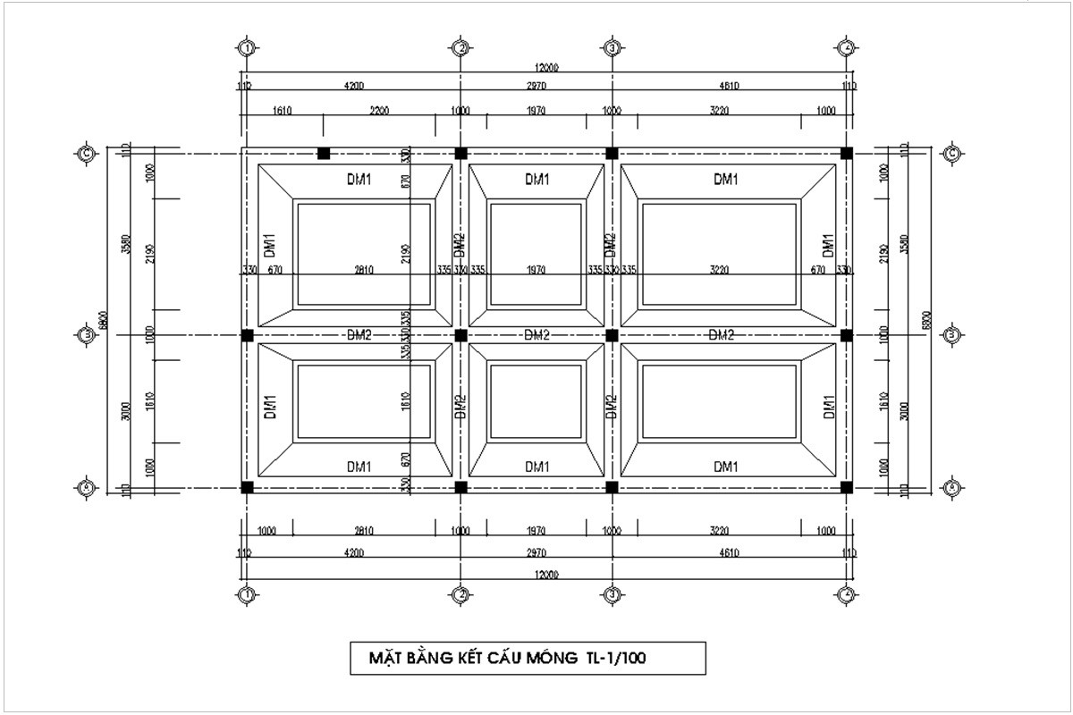 Móng nhà 2 tầng phổ biến