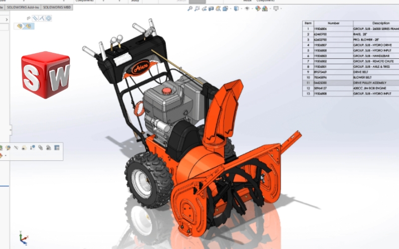 SolidWorks - Phần mềm thiết kế CAD cho ngành cơ khí