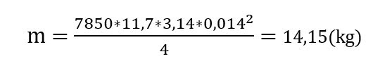 1 cây sắt phi 14 năng 14,15 kg
