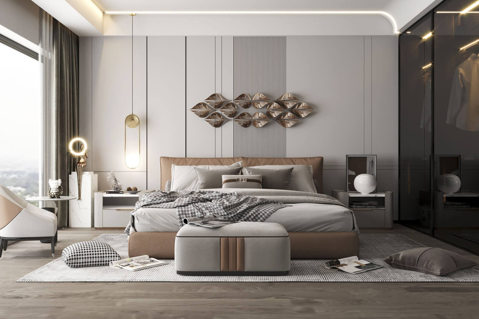 Mẫu thiết kế phòng ngủ master Luxury