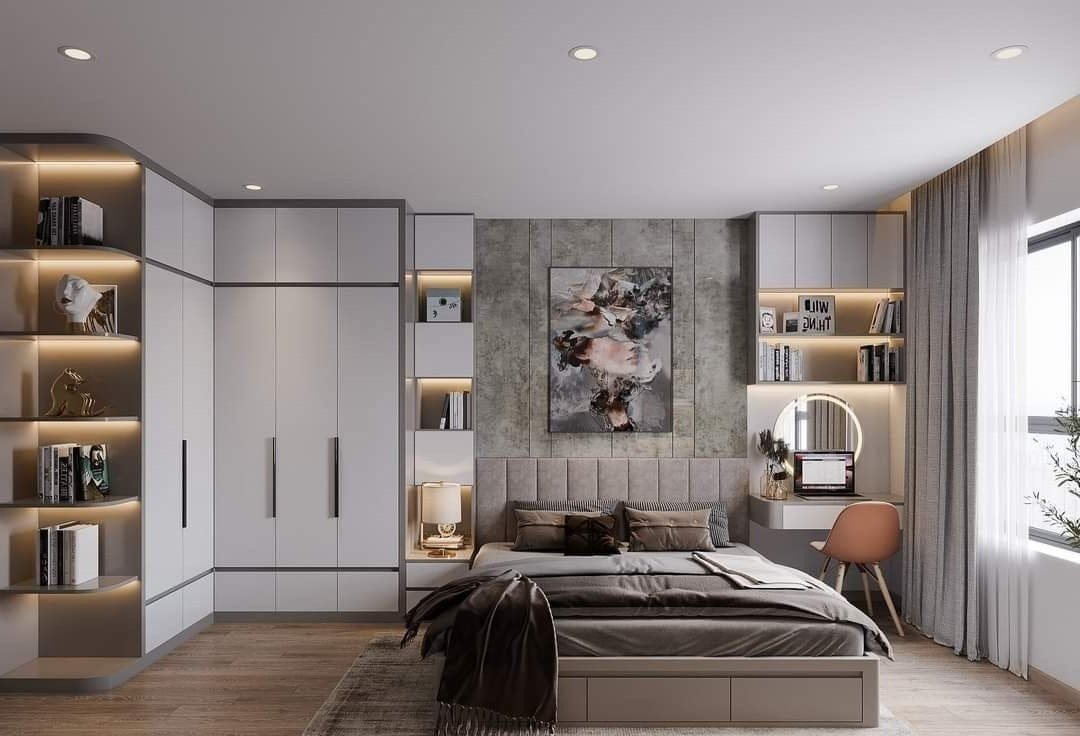 Nội thất phòng ngủ diện tích 25m2