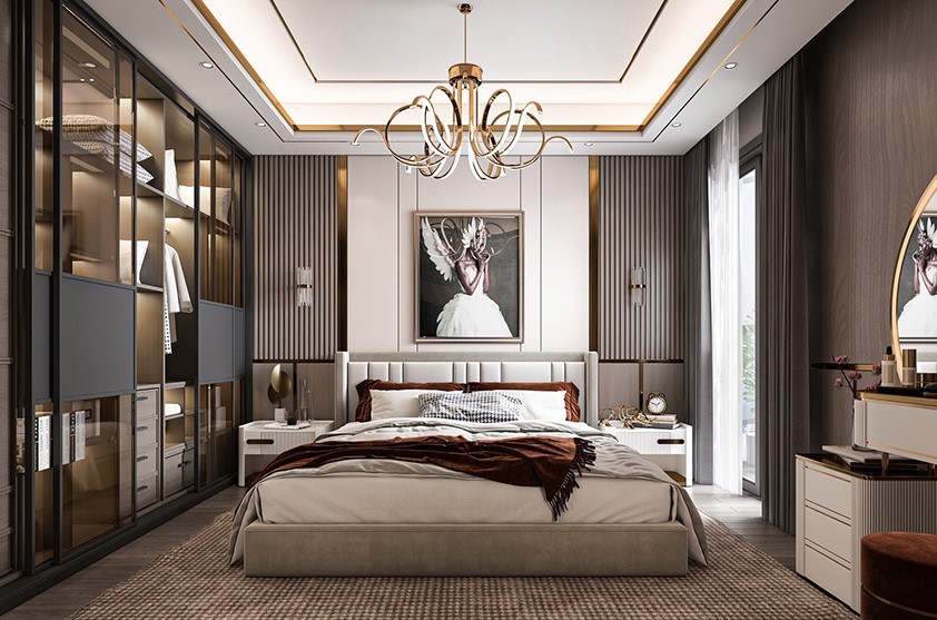Thiết kế phòng ngủ master phong cách Luxury