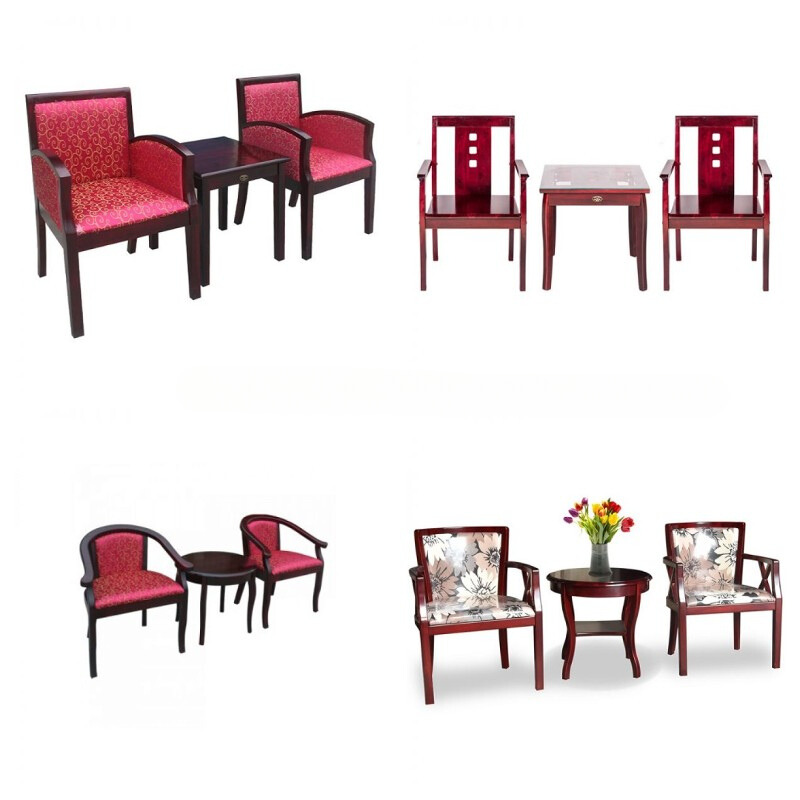 Bộ bàn ghế phòng ngủ khách sạn BKS01+GKS01