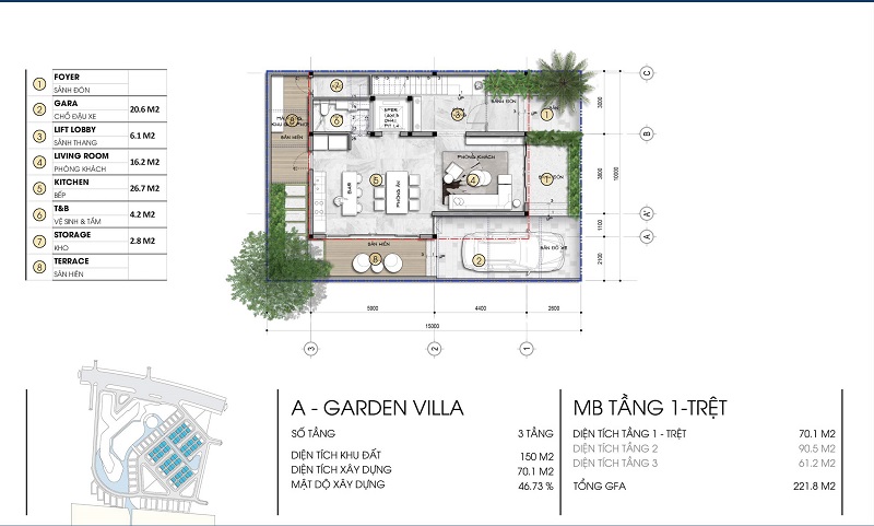 Mặt bằng tầng 1