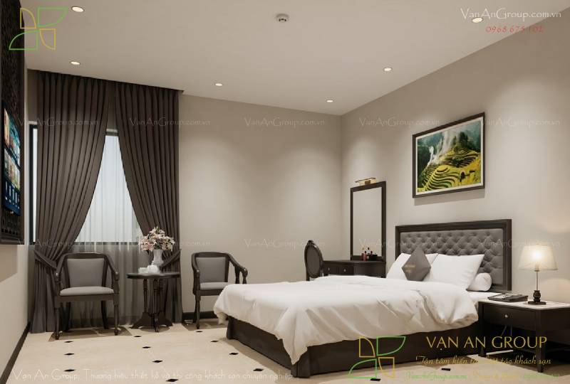 Mẫu phòng ngủ khách sạn 4 sao đẹp - 6